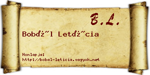Bobál Letícia névjegykártya